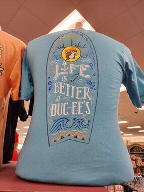 NWT buc ees t shirts Blue 100% Cotton Men's XL Life Is Better At Buc-ees